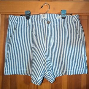 GAP Blue and White Striped Shorts